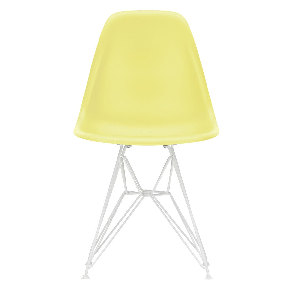 Eames Plastic Side Chair DSR RE Gestell weiß Schwarz