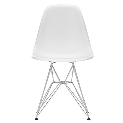 Eames Plastic Side Chair DSR RE verchromt Schwarz