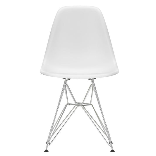 Eames Plastic Side Chair DSR RE verchromt Schwarz