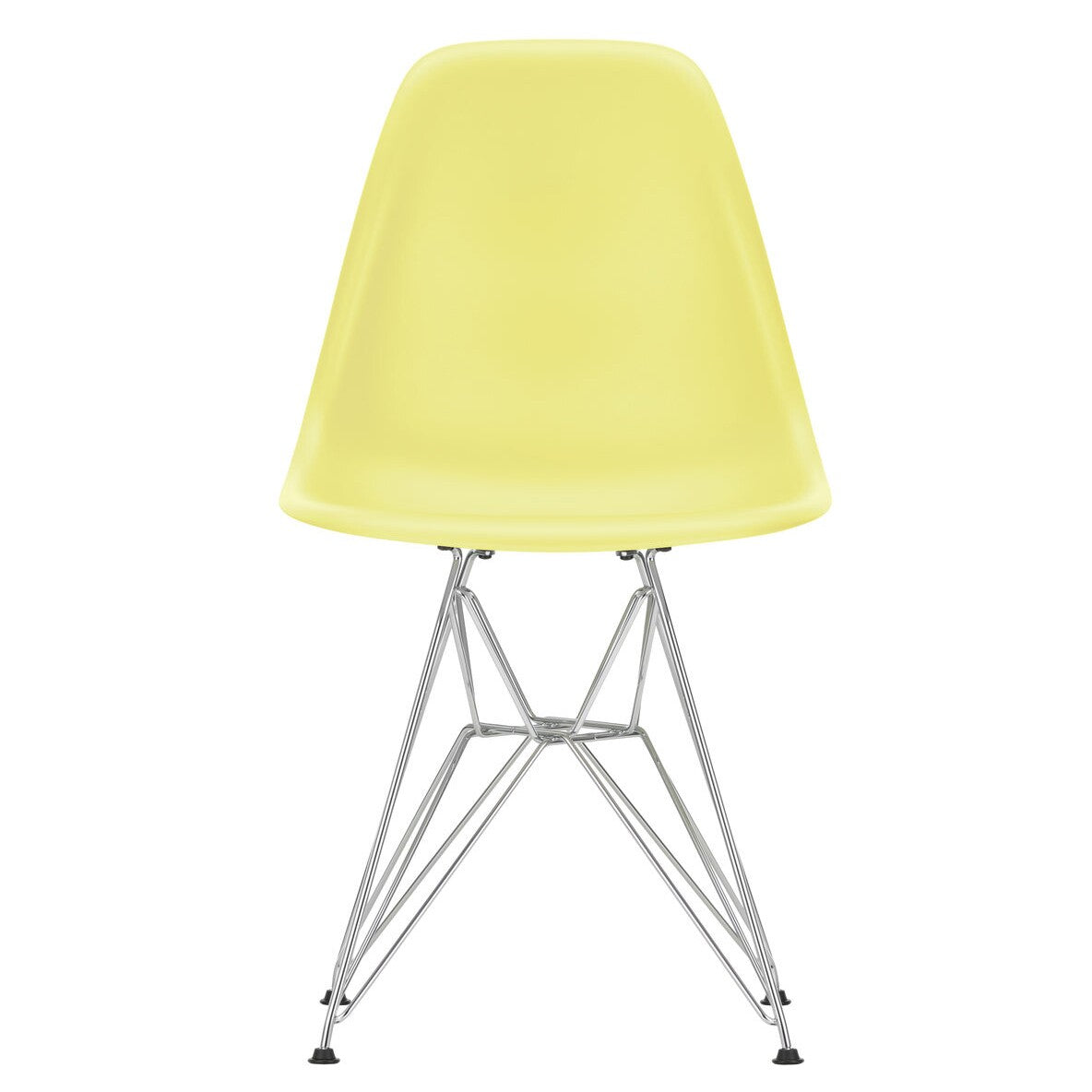 Eames Plastic Side Chair DSR RE verchromt Schwarz