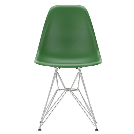 Eames Plastic Side Chair DSR RE verchromt Schwarz