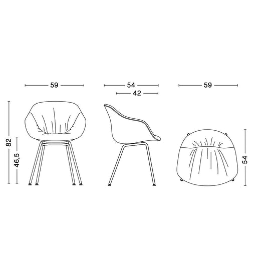 About a Chair AAC 227 Soft Armlehnstuhl Gestell schwarz Schwarz