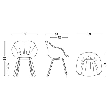 About a Chair AAC 223 Soft Armlehnstuhl Eiche lackiert