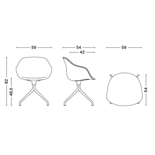 About a Chair AAC 221 Drehstuhl Gestell schwarz Schwarz