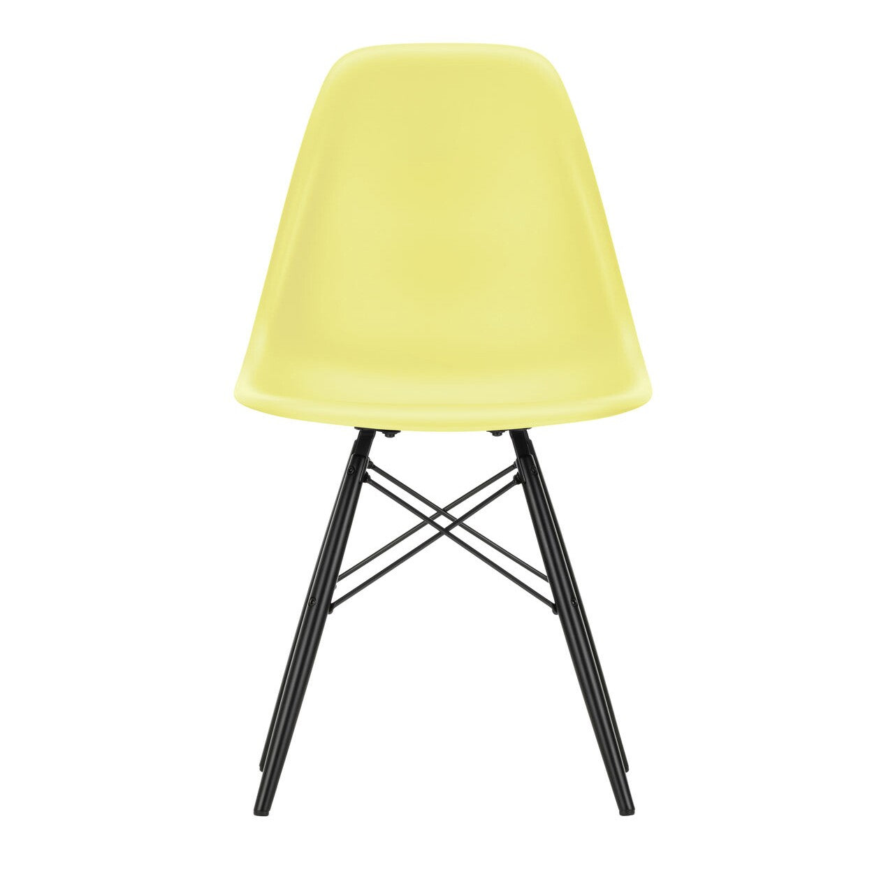 Eames Plastic Side Chair DSW RE Ahorn schwarz Schwarz