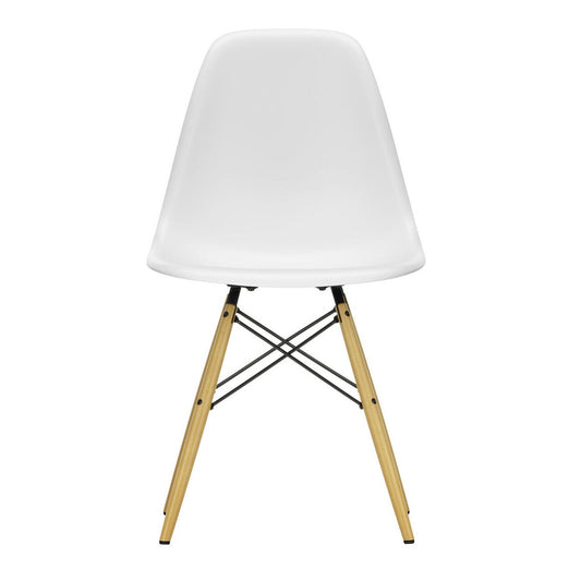Eames Plastic Side Chair DSW RE Ahorn gelblich Schwarz