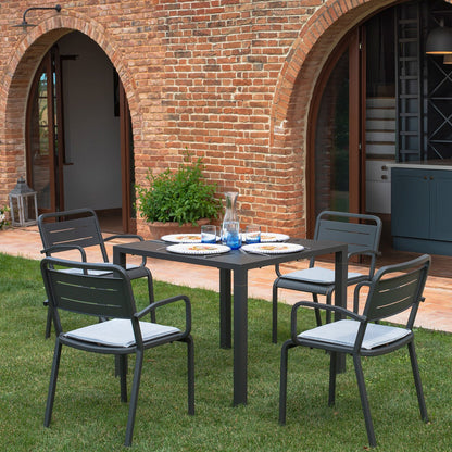 Nova Gartenesstisch 90x90cm Schwarz