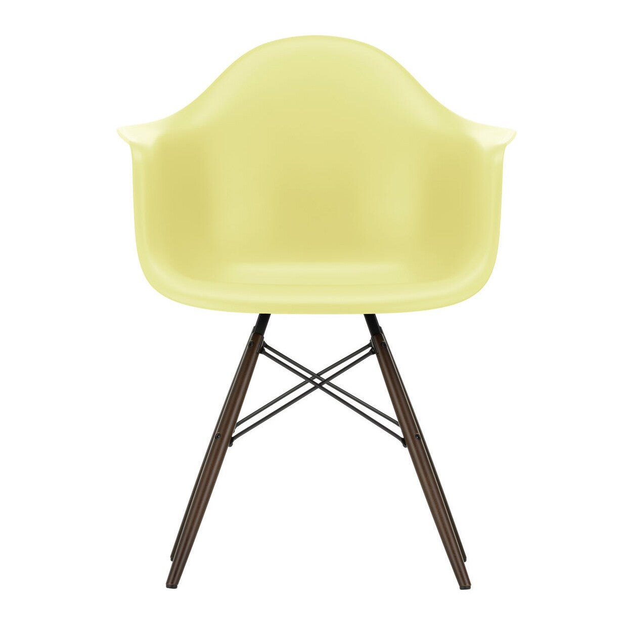 Eames Plastic Armchair DAW RE Ahorn dunkel Schwarz