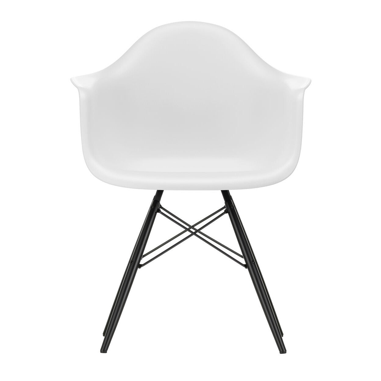 Eames Plastic Armchair DAW RE Ahorn schwarz Schwarz