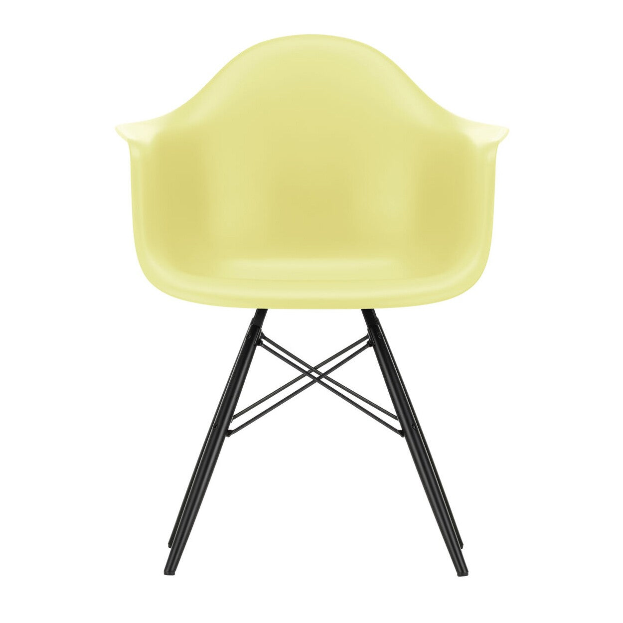 Eames Plastic Armchair DAW RE Ahorn schwarz Schwarz