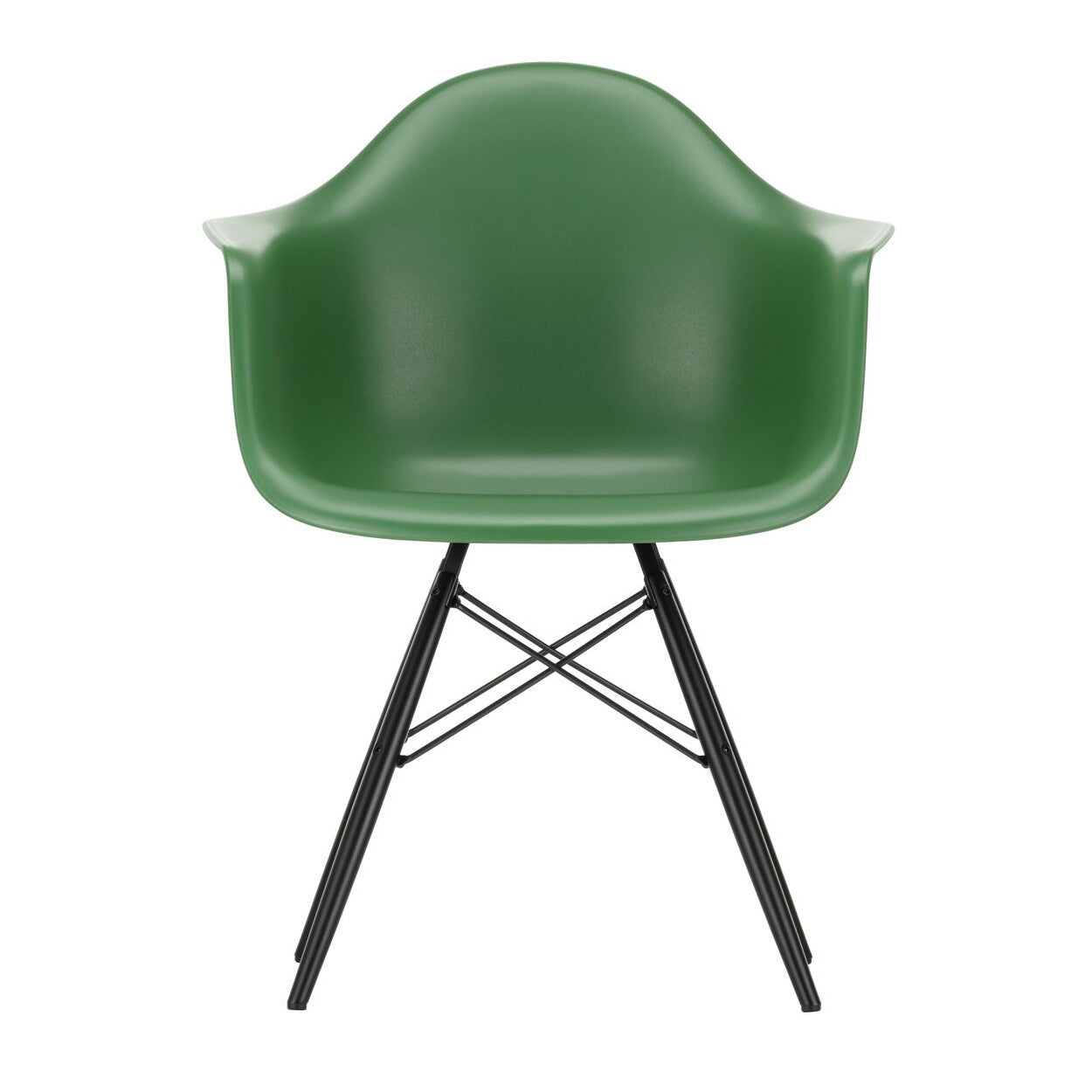 Eames Plastic Armchair DAW RE Ahorn schwarz Schwarz