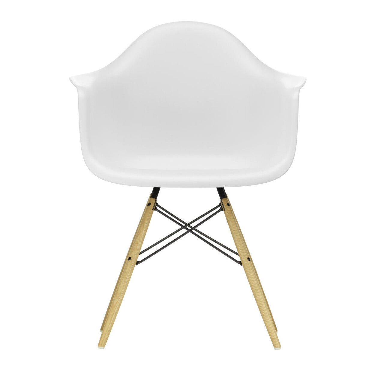 Eames Plastic Armchair DAW RE Gestell Esche Schwarz
