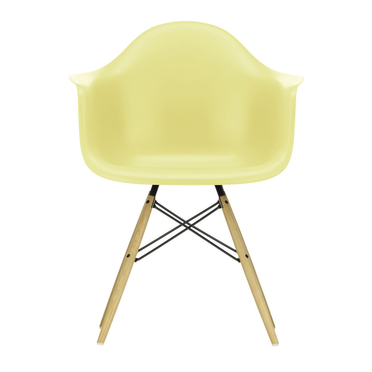 Eames Plastic Armchair DAW RE Gestell Esche Schwarz