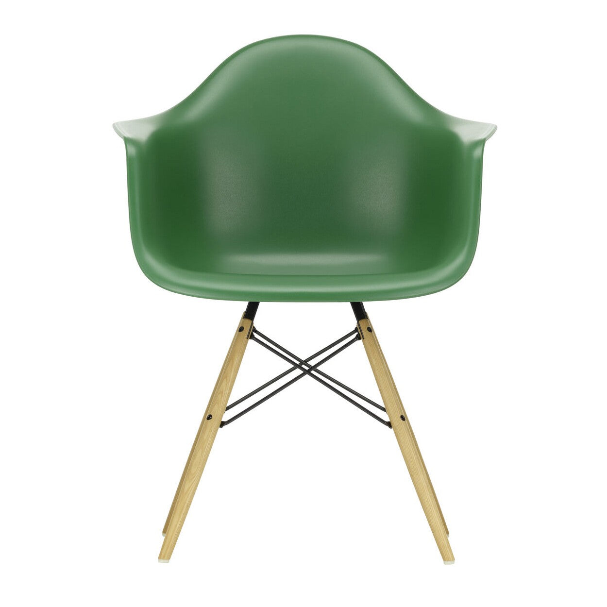 Eames Plastic Armchair DAW RE Gestell Esche Schwarz