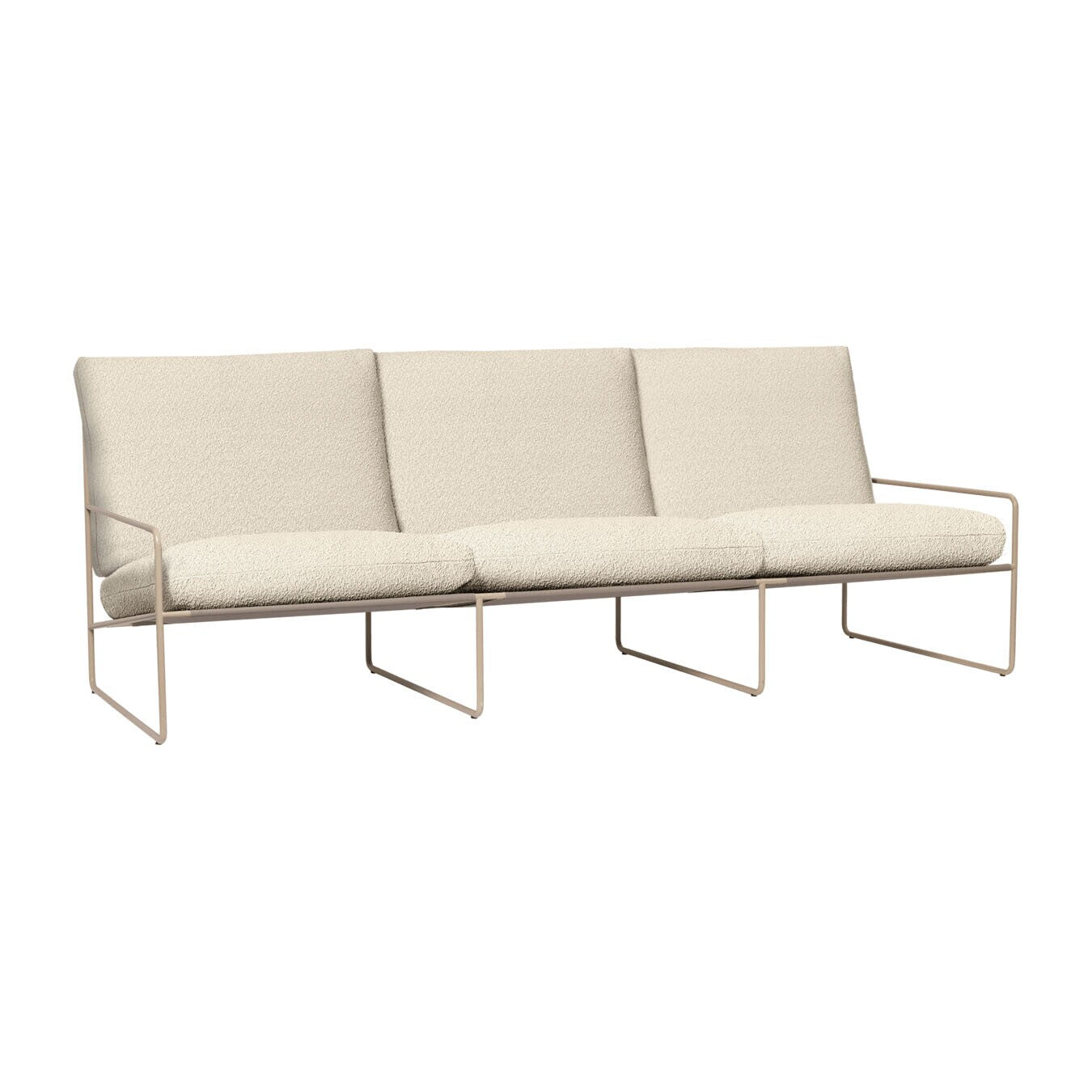 Desert Outdoor 3-Sitzer Sofa Stoff Bouclé Weiß