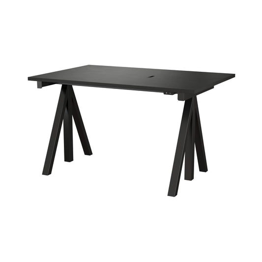 String Works Schreibtisch höhenverstellbar Gestell schwarz Schwarz