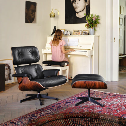 Eames Lounge Chair Ottoman Weiß
