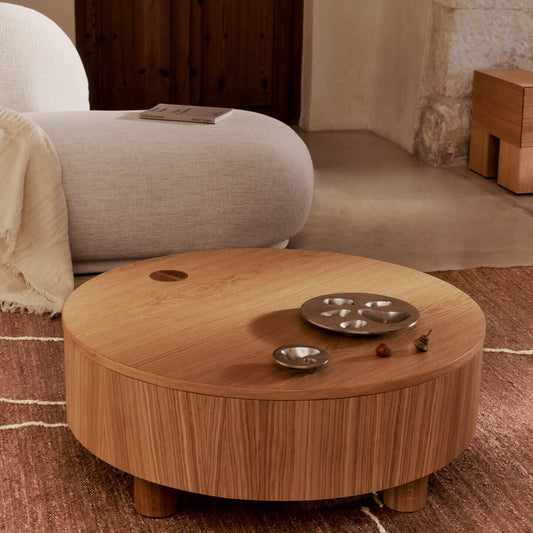 Olles Beistelltisch mit Stauraum Schwarz