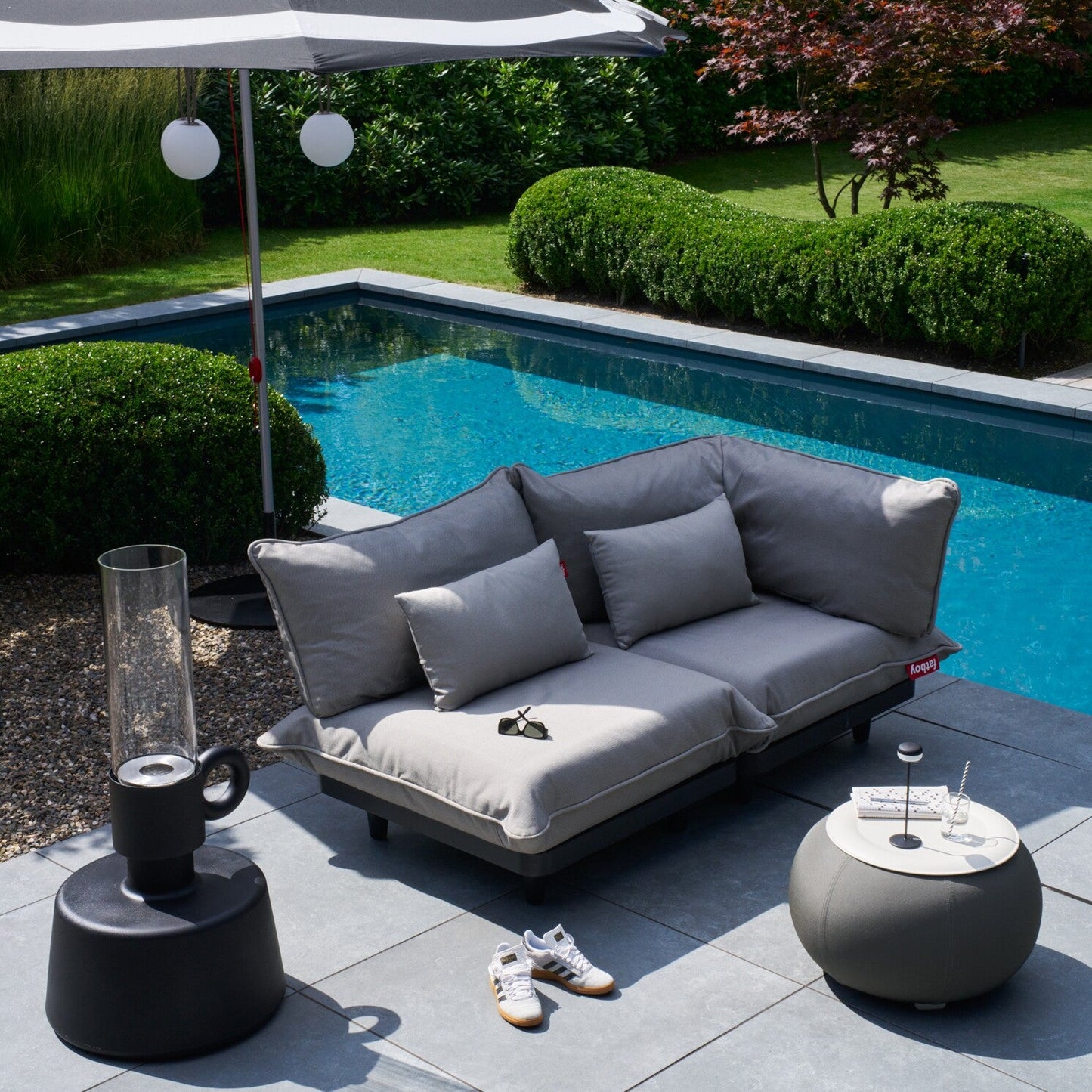 Paletti Outdoor Hocker Weiß