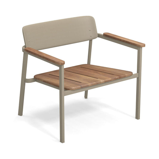 Shine Lounge Gartenarmlehnstuhl Teak Taupe
