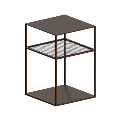 Slim Irony Triplet Beistelltisch 31x31cm mit Streckmetallgitter