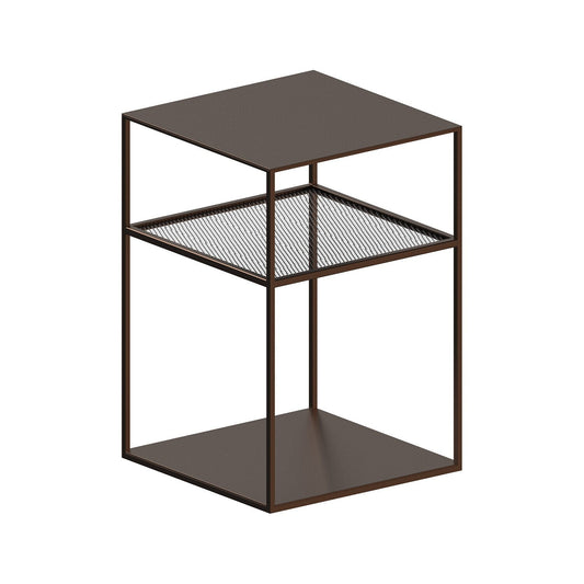 Slim Irony Triplet Beistelltisch 31x31cm mit Streckmetallgitter