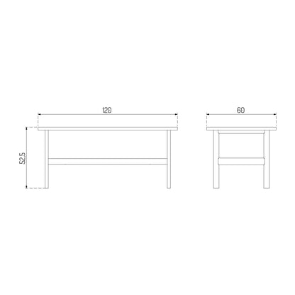 D33 Couchtisch 120x60cm