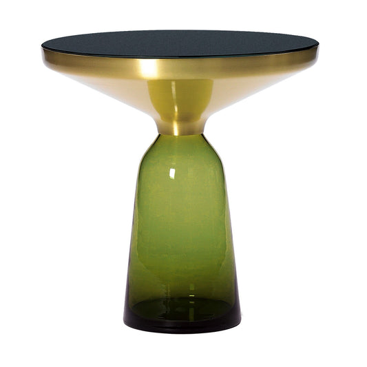 Bell Side Table Beistelltisch Messing Olivgrün