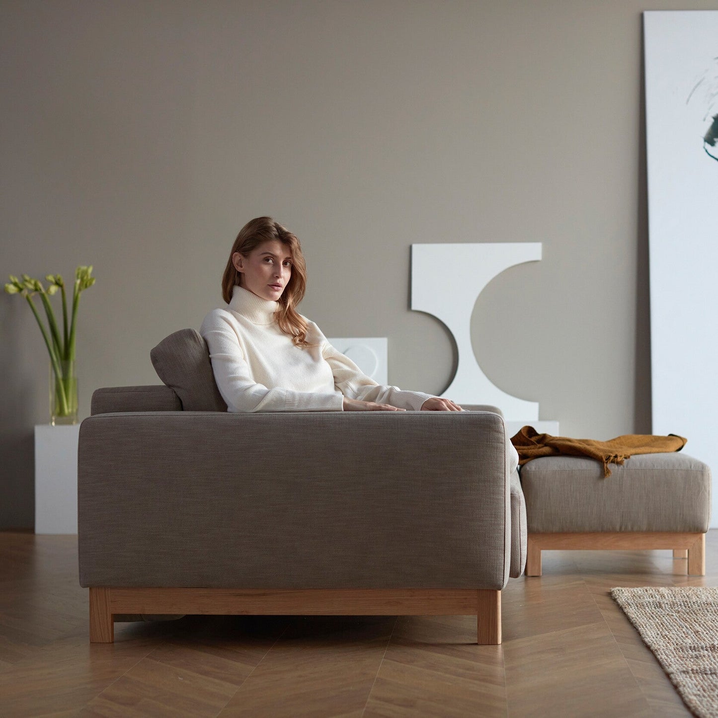 Pyxis Ottomane 66x66cm Schwarz