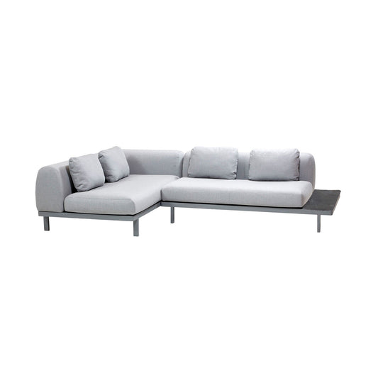 Space 7 Outdoor Sofalandschaft 285x180x69cm Schwarz