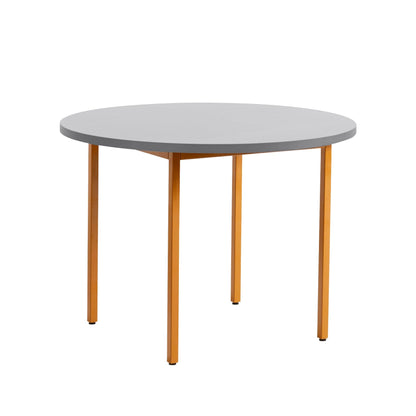 Two-Colour Esstisch Gestell Ocker Ø105cm Hellgrau