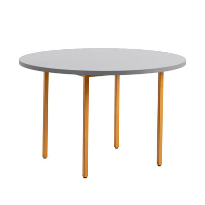 Two-Colour Esstisch Gestell Ocker Ø120cm Hellgrau