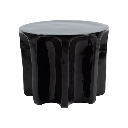 Chouchou Round Hocker/Beistelltisch H 45cm Schwarz