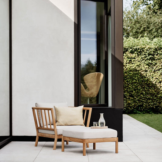 Skagerak Tradition Outdoor Pouf Schwarz