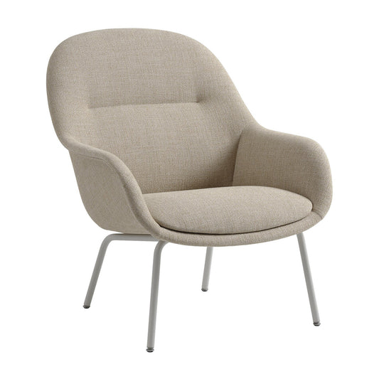 Fiber Lounge Armchair gepolstert mit Rohrgestell