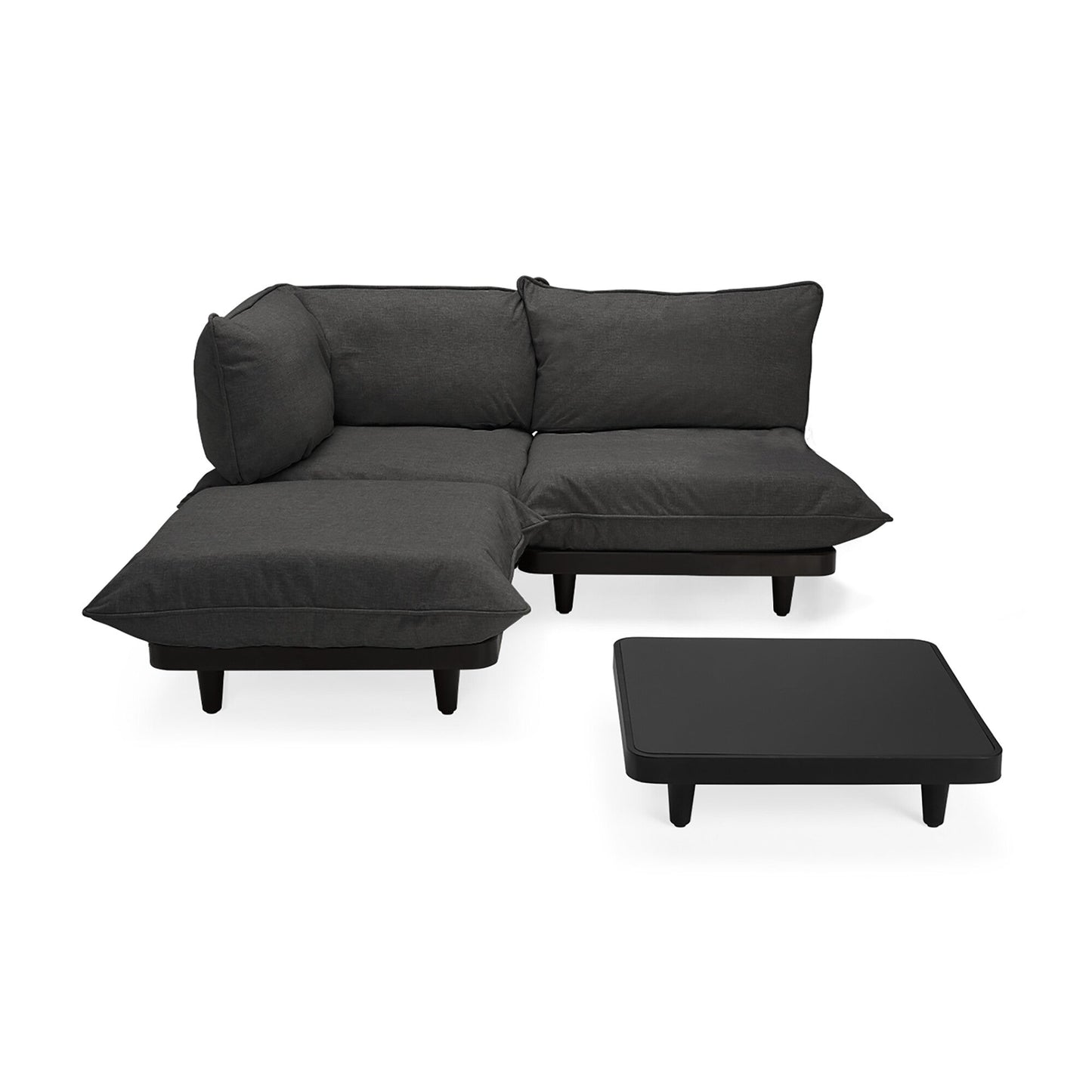 Paletti Outdoor Loungesofa Set Medium Links inkl. Tisch Gewittergrau