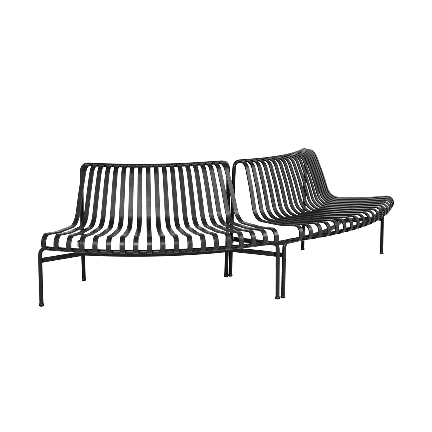 Palissade Dining Park Bench Out/Out 2er Set Anthrazit