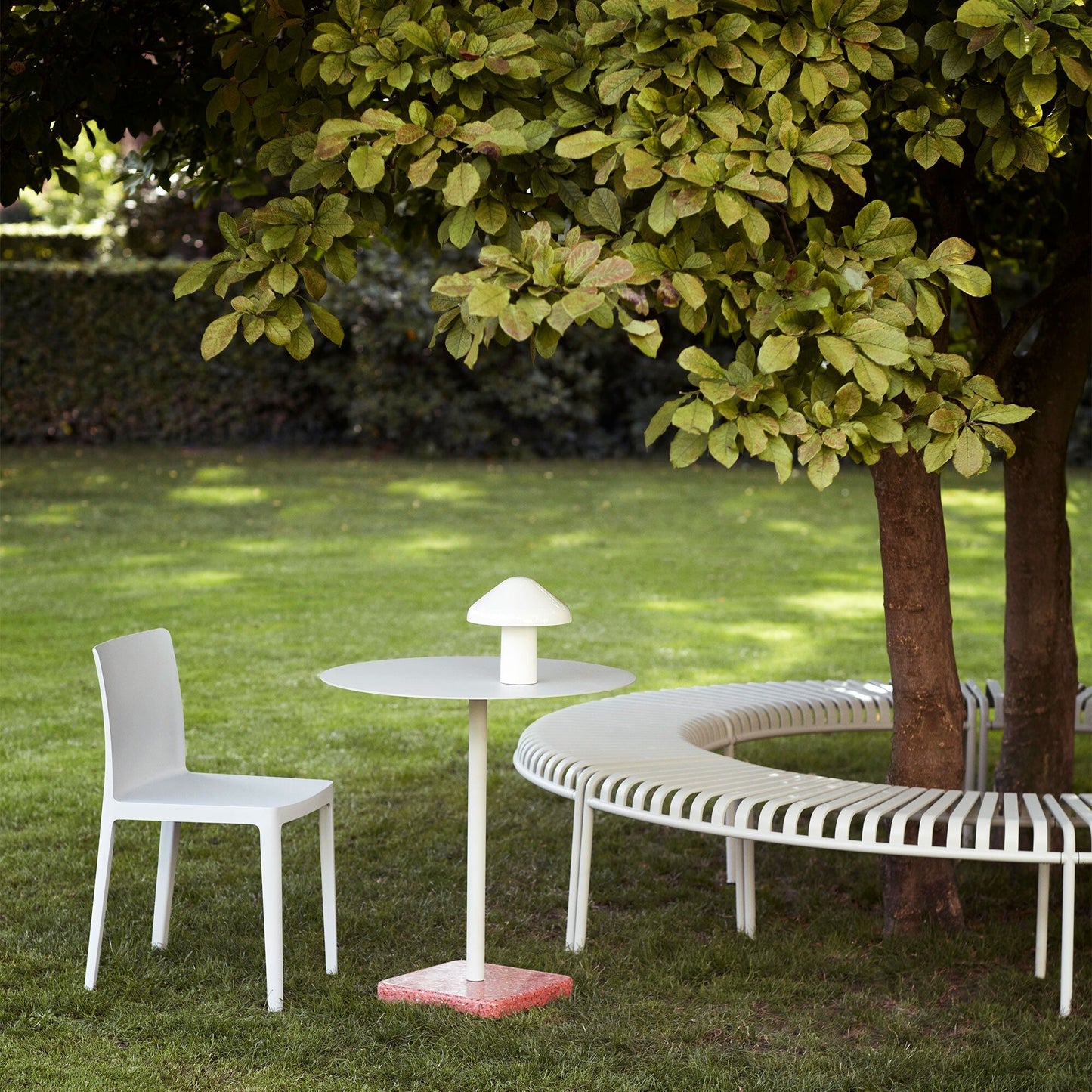 Palissade Park Gartenbank Weiß