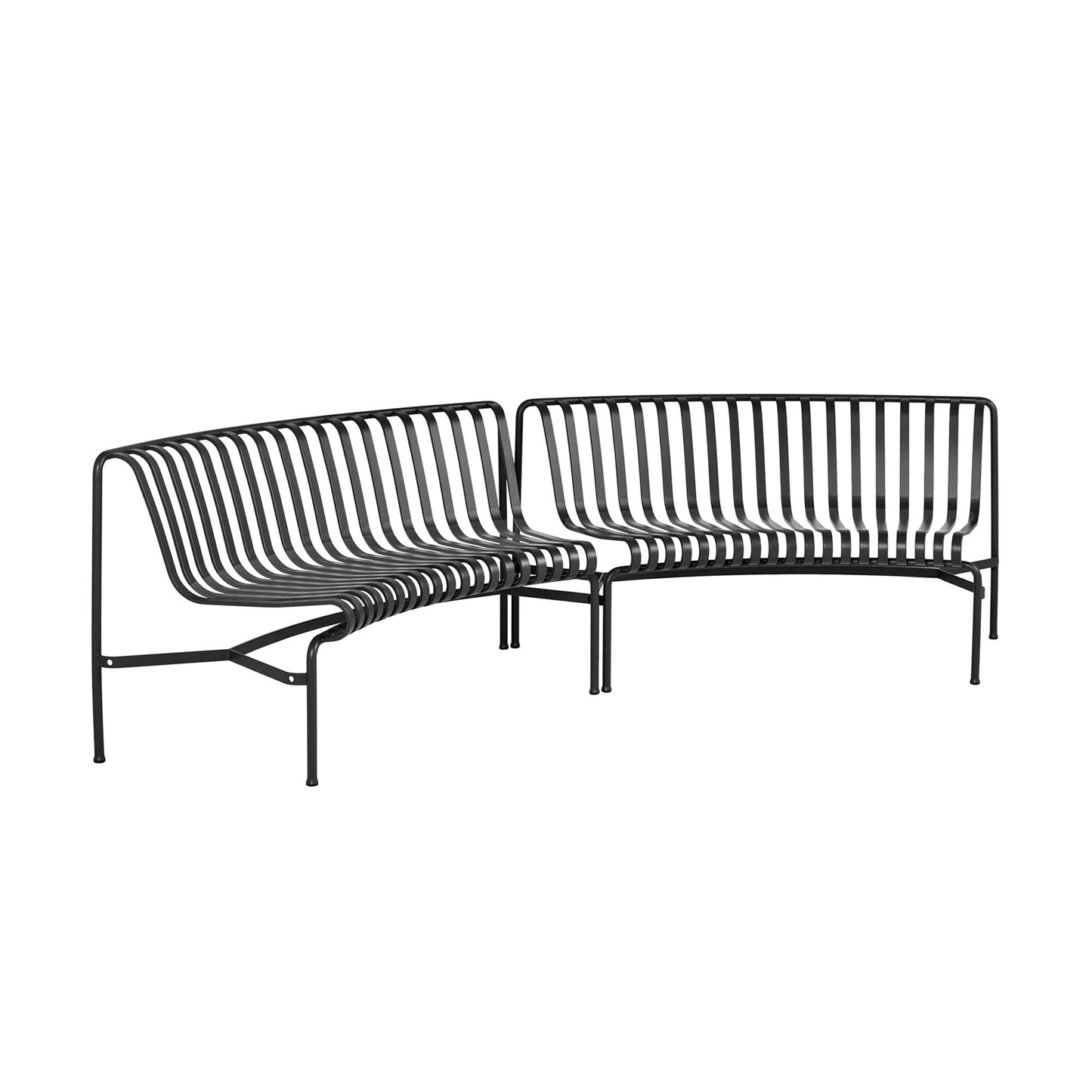 Palissade Dining Park Bench In/In 2er Set Anthrazit