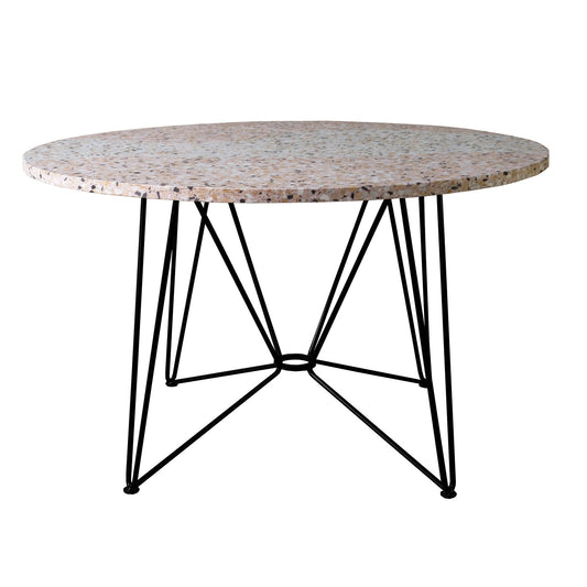 The Ring Table Esstisch Terrazzo Ø120cm Schwarz
