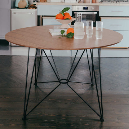 The Ring Table Esstisch Furnier Ø120cm Schwarz