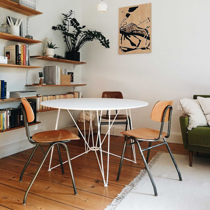 The Ring Table Esstisch HPL Ø120cm Weiß