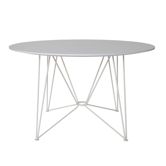 The Ring Table Esstisch HPL Ø120cm Weiß