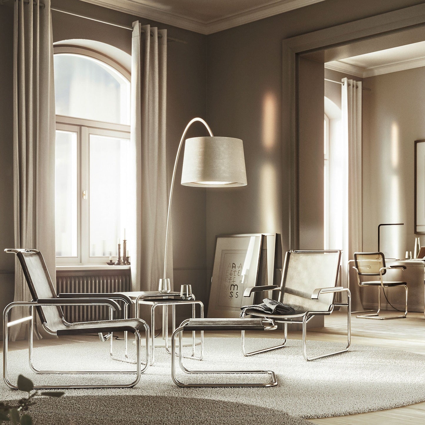 S 35 LH Fußhocker Kernleder Schwarz