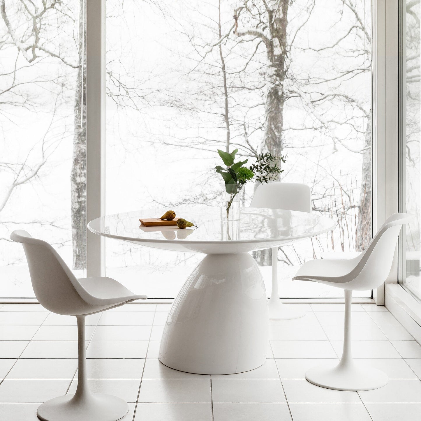 Parabel Large Esstisch Ø 130cm Weiß