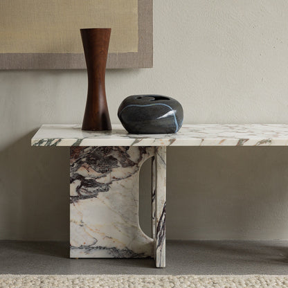 Androgyne Couchtisch Gestell Marmor 120x45cm