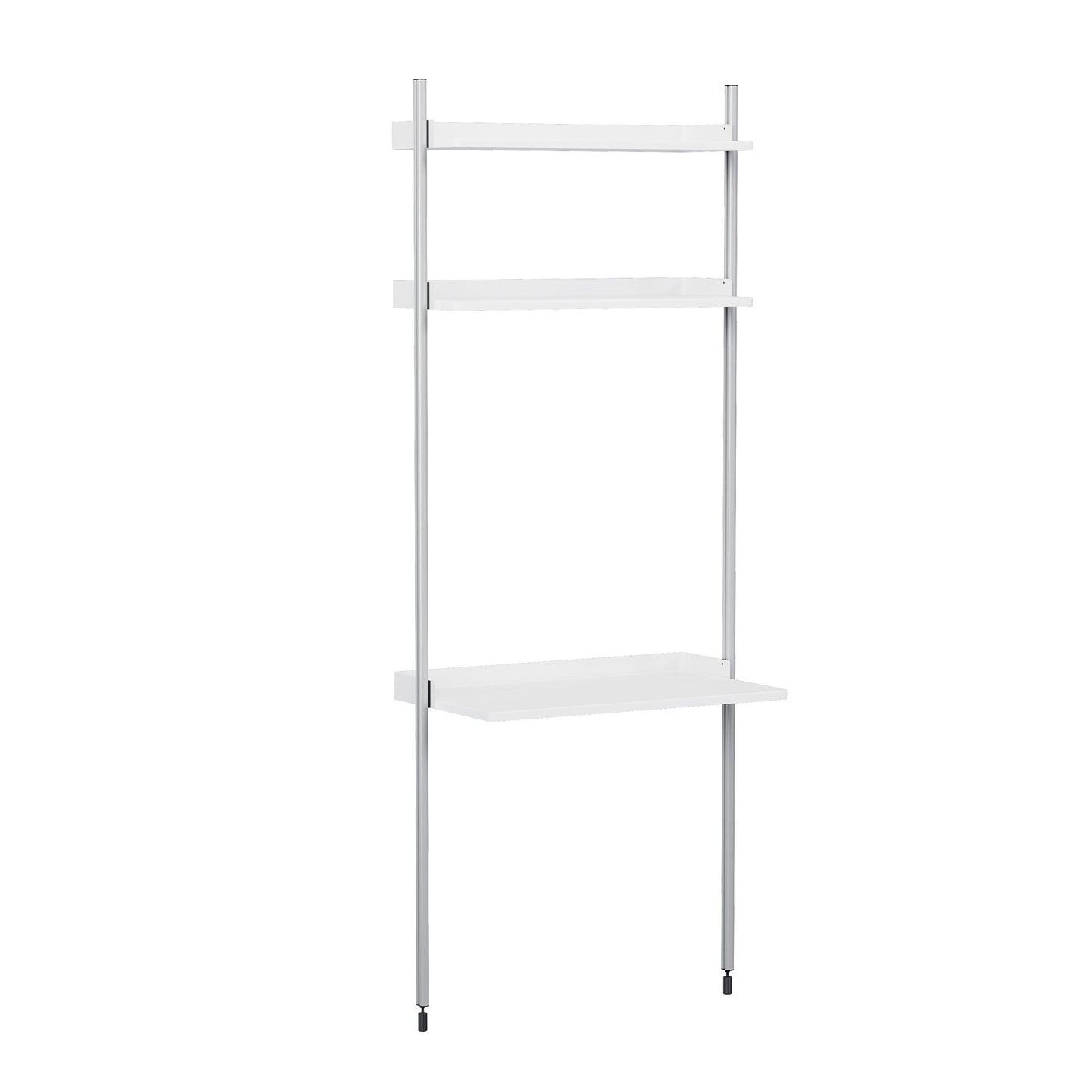 Pier System 11 Regal mit Schreibtisch Weiß