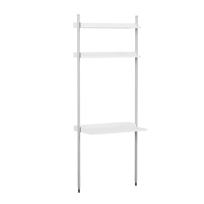 Pier System 11 Regal mit Schreibtisch Weiß