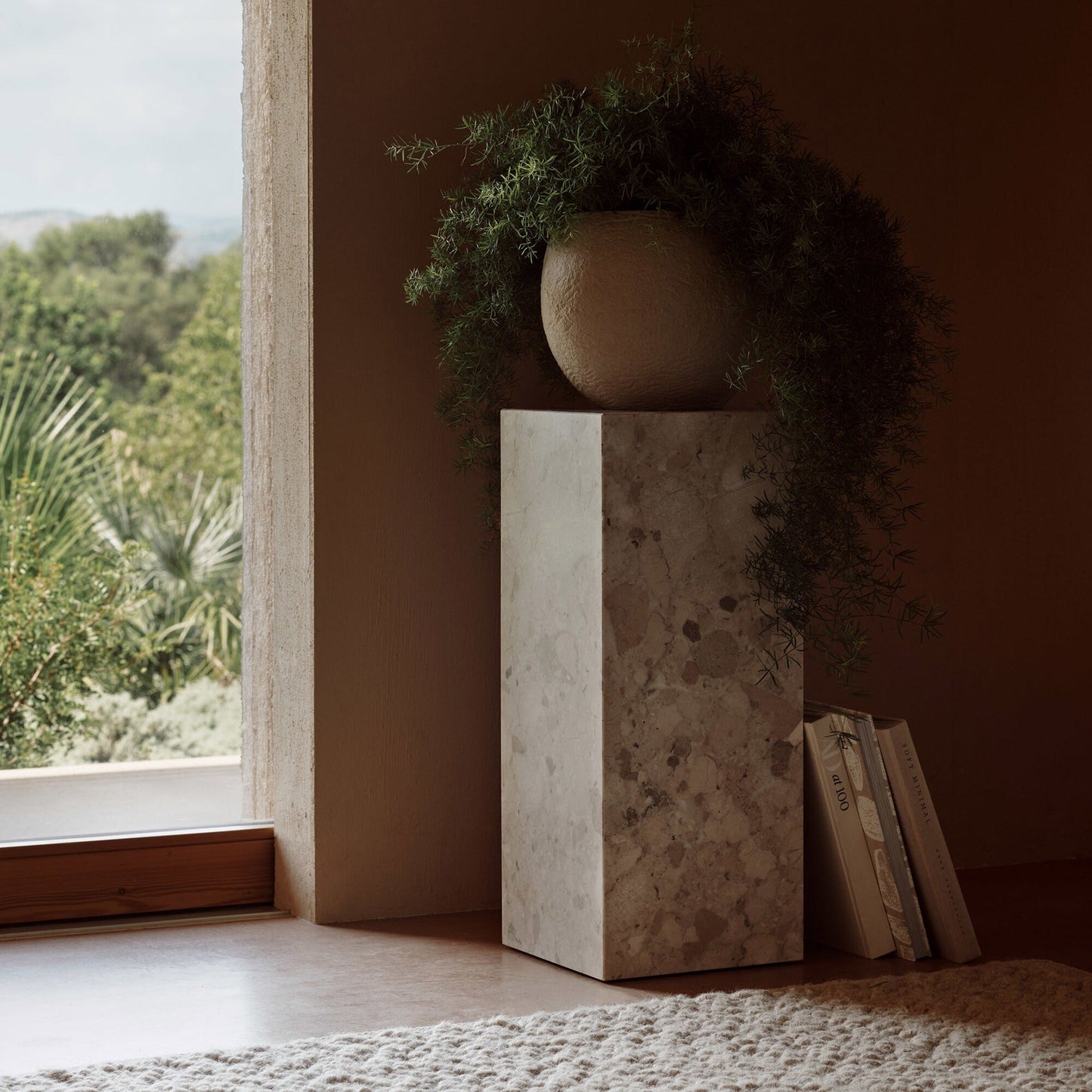 Plinth Pedestal Beistelltisch H 75cm Weiß