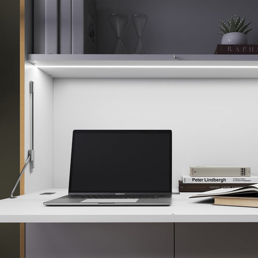 Flai Home-Office Sekretär magnetisch 118x36x136,3cm Anthrazit